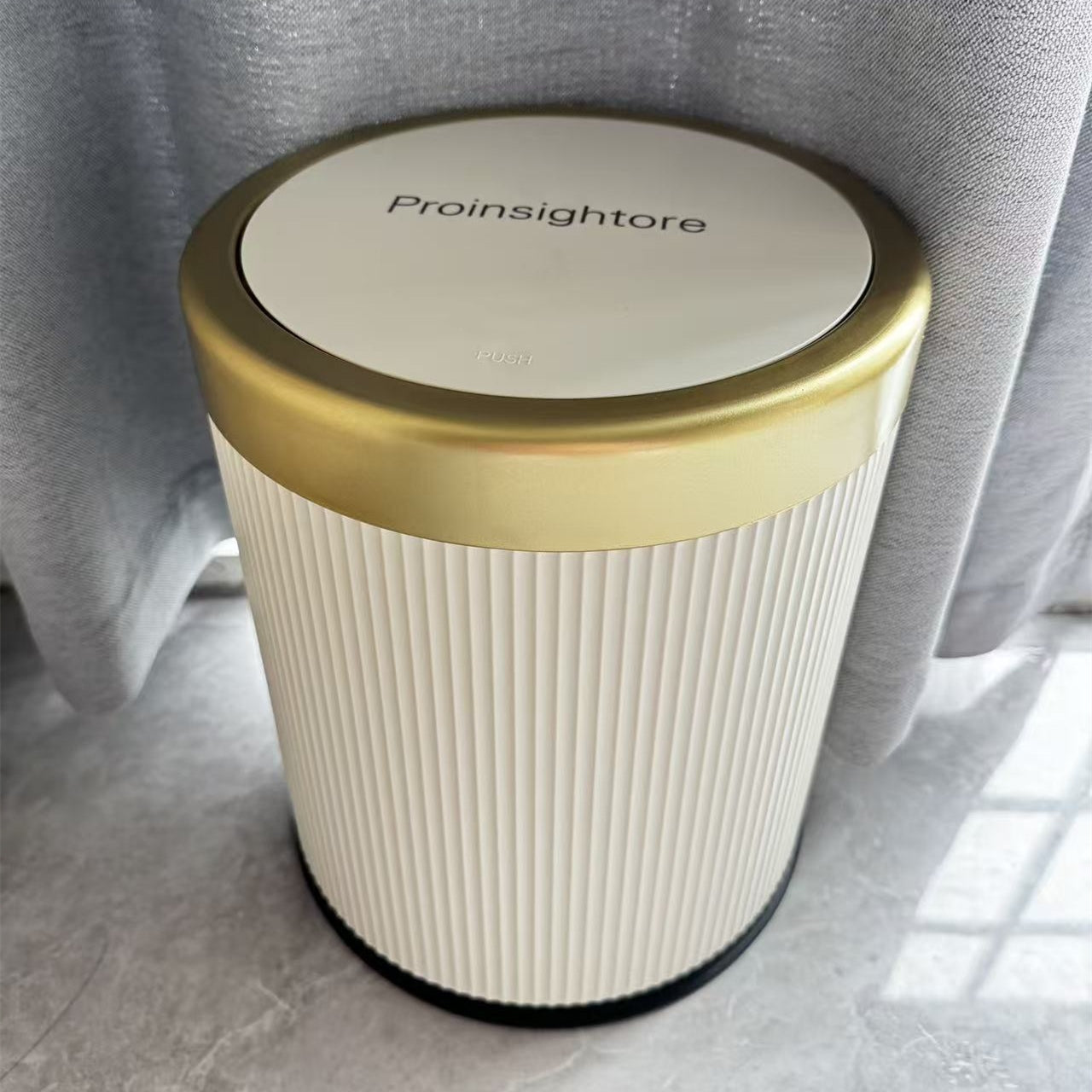 Proinsightore  Trash containers for household use（12L）28cm*23.5cm  cream white