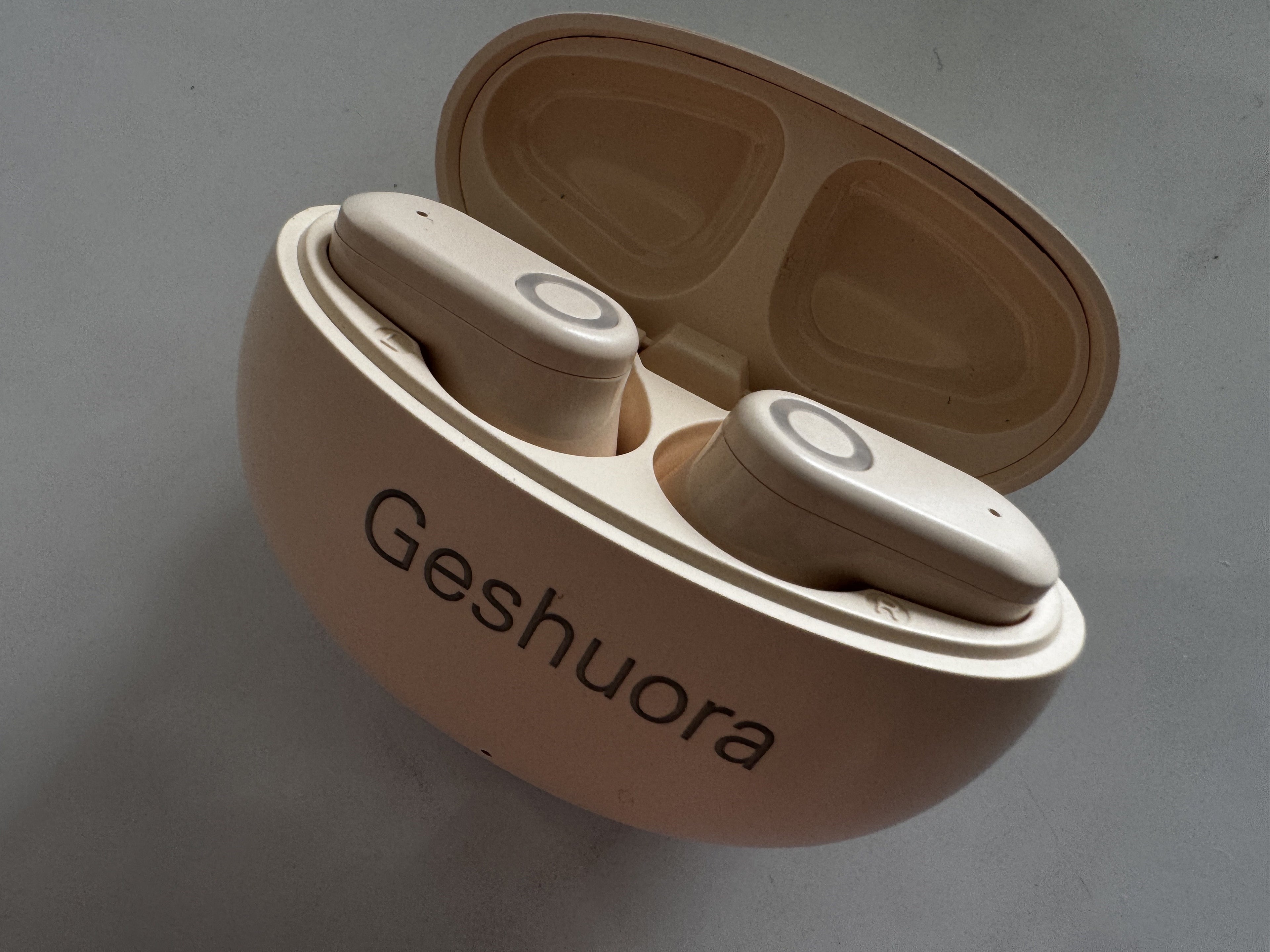 Geshuora Wireless headphones  Beige 5.4 chip  Dolby surround  ENC call noise reduction  &  Long-lasting battery life