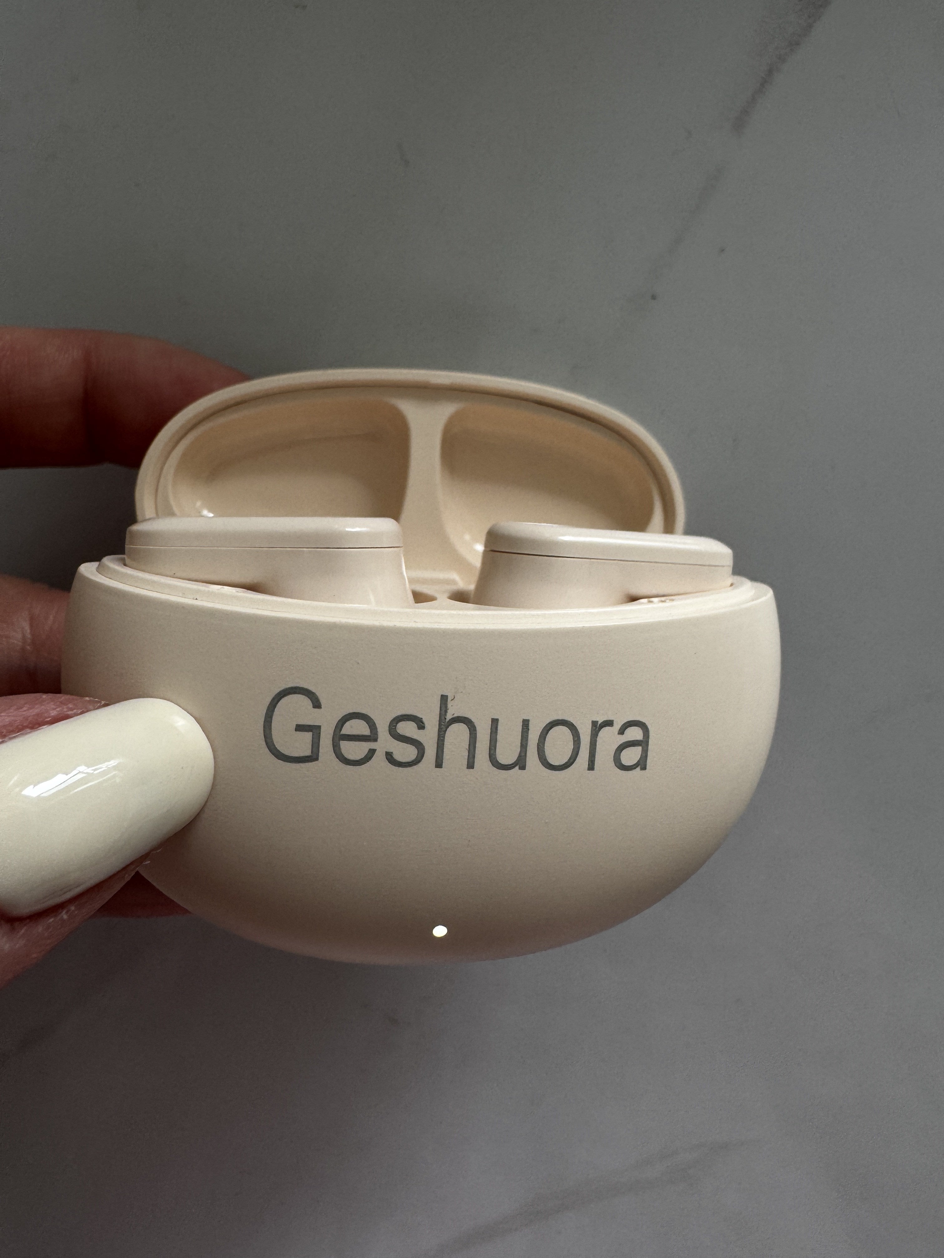 Geshuora Wireless headphones  Beige 5.4 chip  Dolby surround  ENC call noise reduction  &  Long-lasting battery life