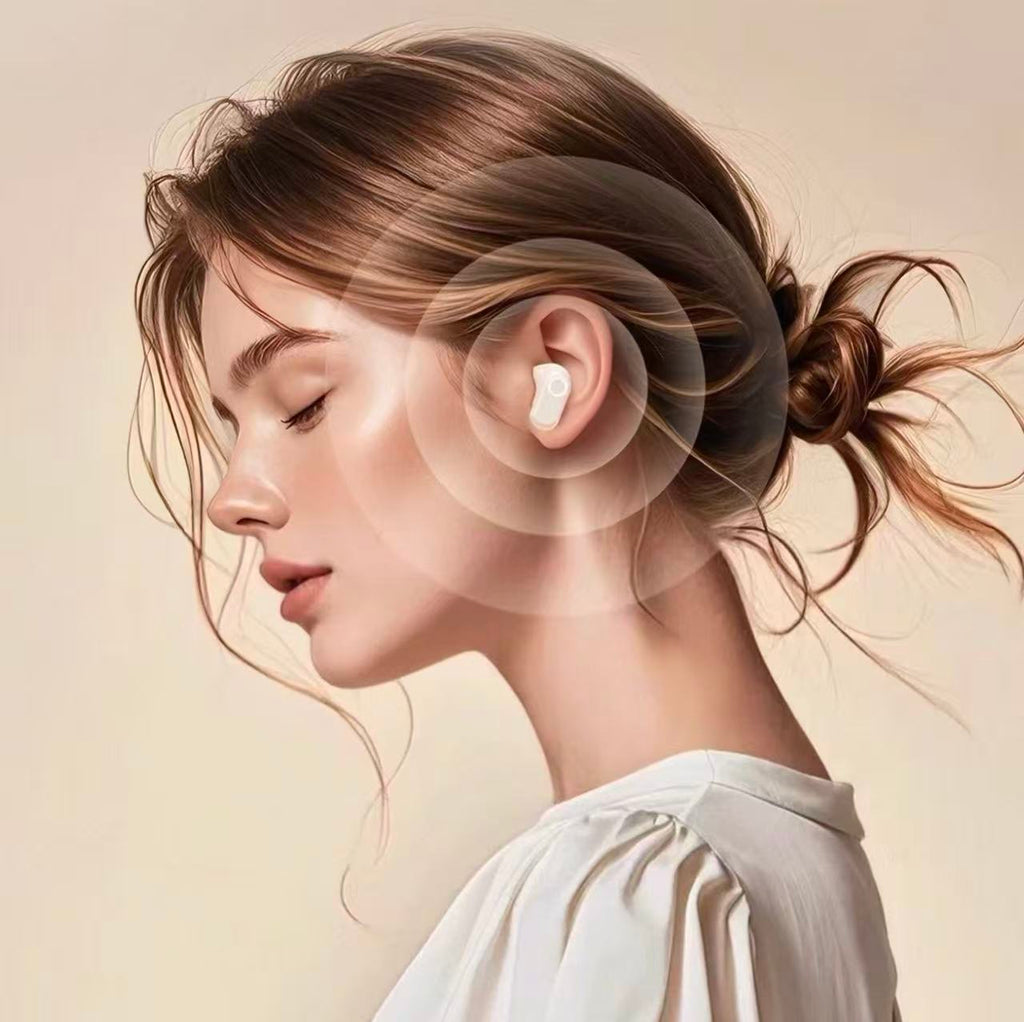 Geshuora Wireless headphones  Beige 5.4 chip  Dolby surround  ENC call noise reduction  &  Long-lasting battery life