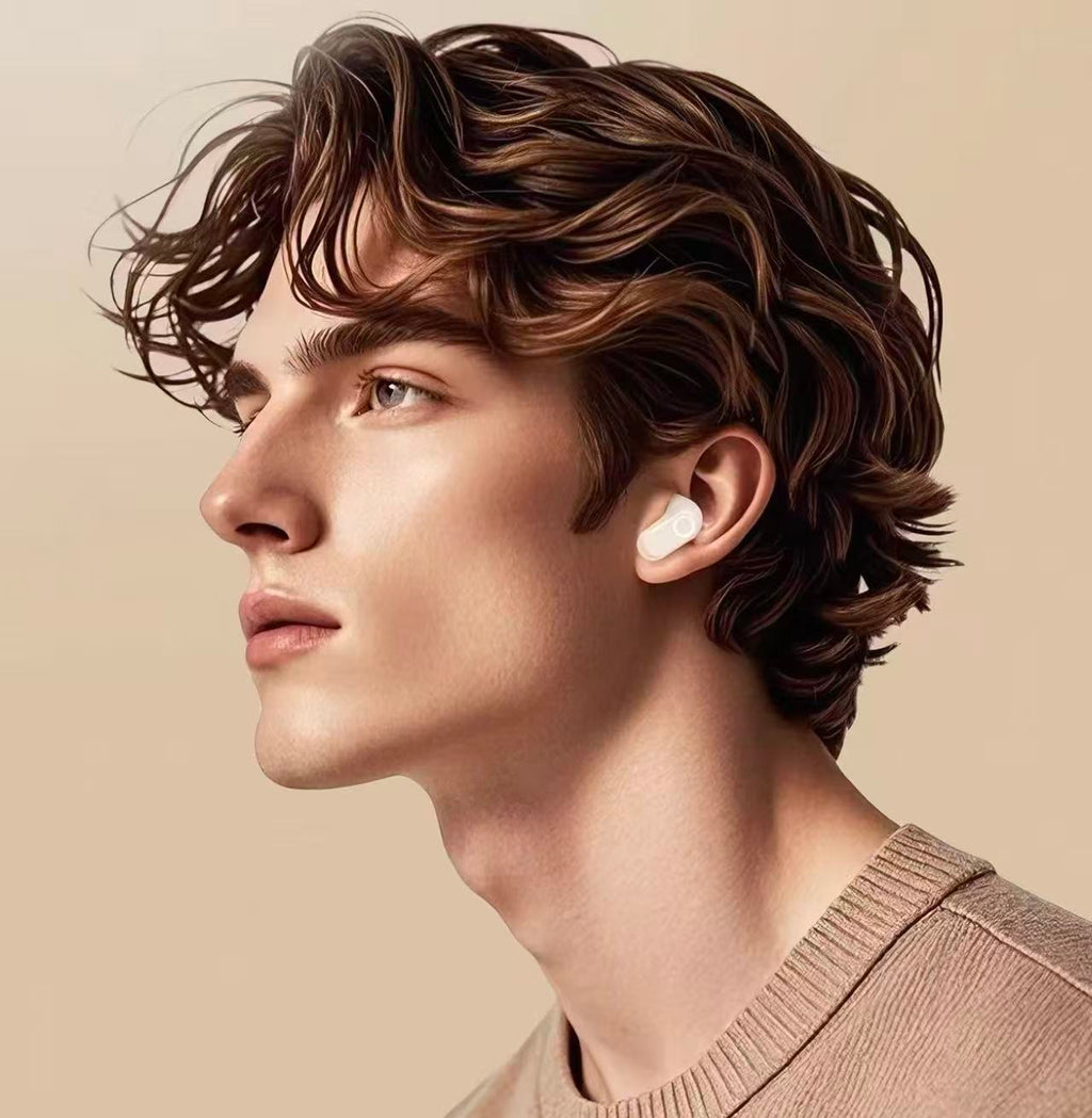 Geshuora Wireless headphones  Beige 5.4 chip  Dolby surround  ENC call noise reduction  &  Long-lasting battery life