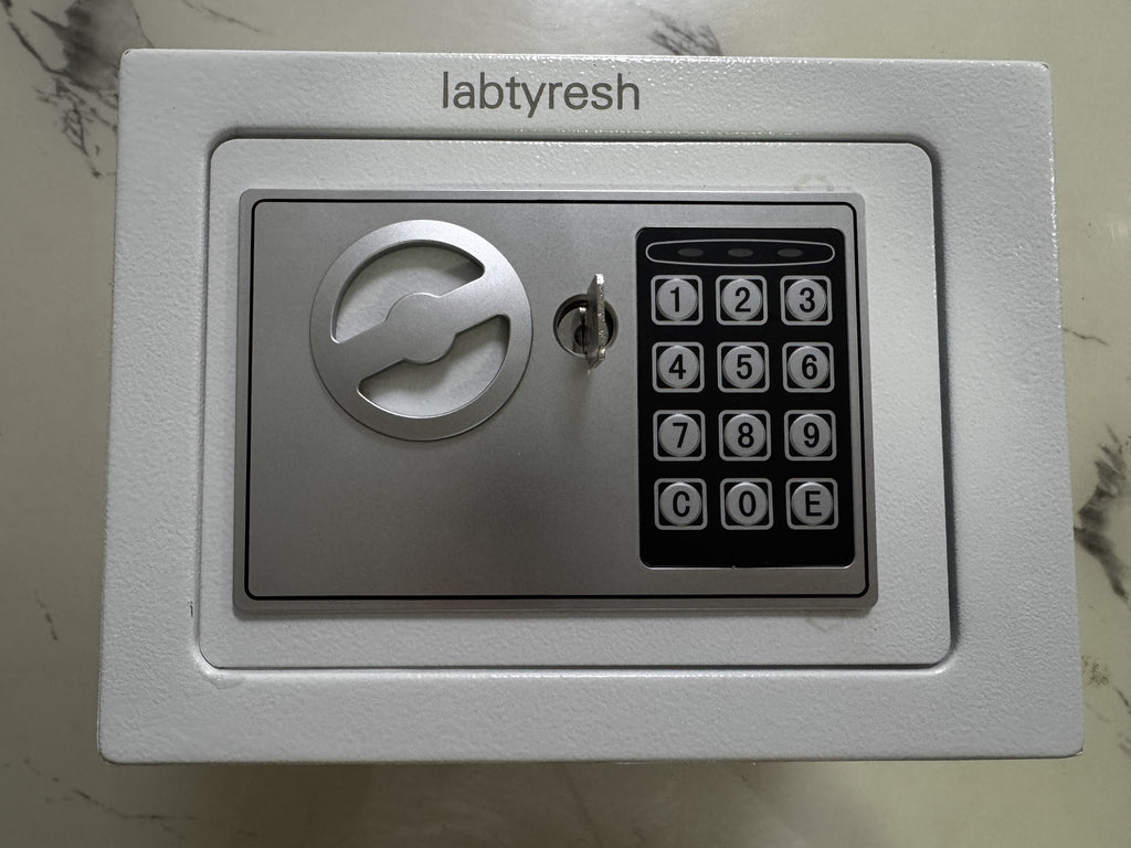 Iabtyresh  Safes  home safe Password with lock  piggy bank (white)