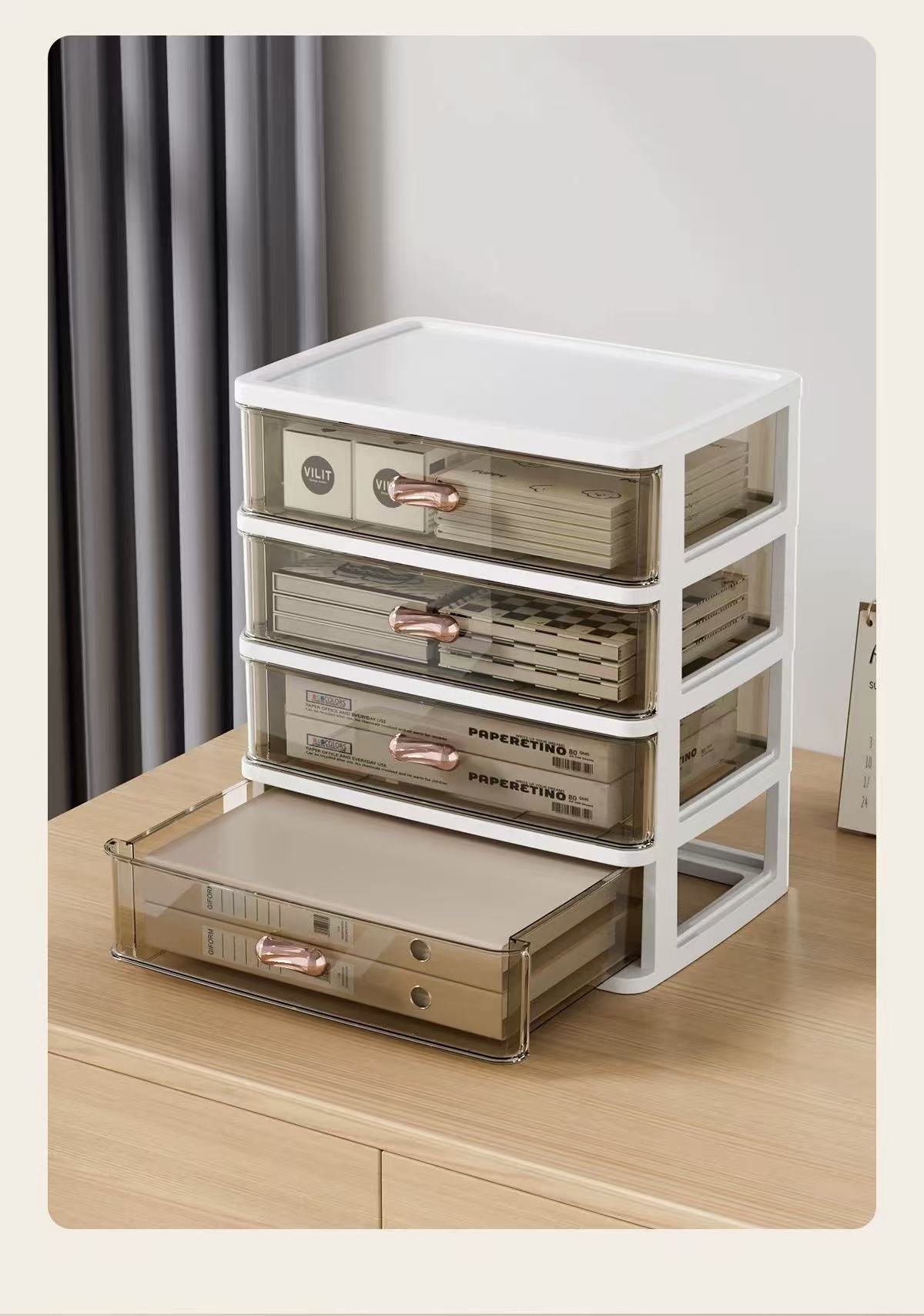 Yoencyme  Desk organizers for stationery use  Drawer style desktop storage Office learning artifact Stationery storage rack  Multi layer storage box