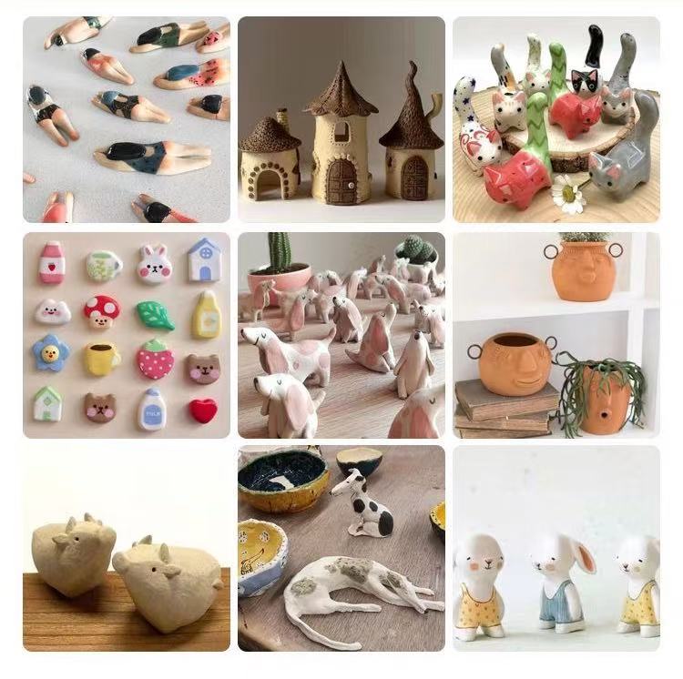 Iabtyresh   Pottery clay  No firing required  four colors with multiple tools