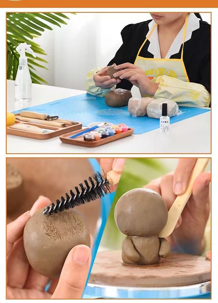 Iabtyresh   Pottery clay  No firing required  four colors with multiple tools