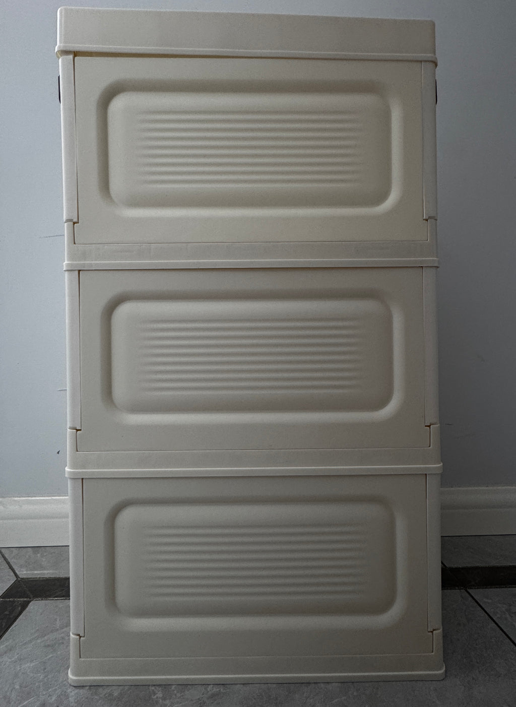 Ebenwood cabinet 40cm wide&ivory white  Four layer storage cabinet Foldable storage cabinet