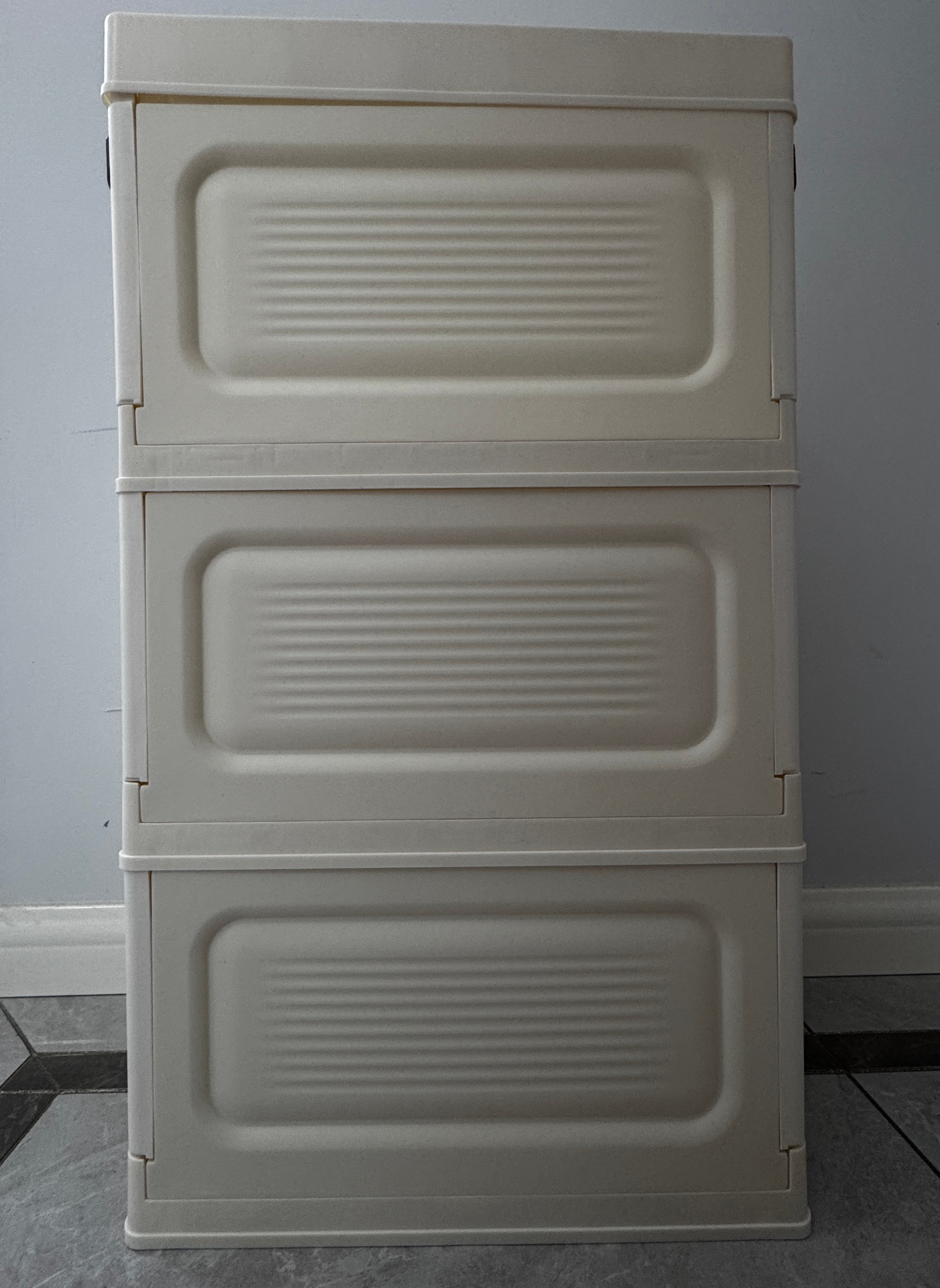 Ebenwood cabinet 40cm wide&ivory white  Four layer storage cabinet Foldable storage cabinet