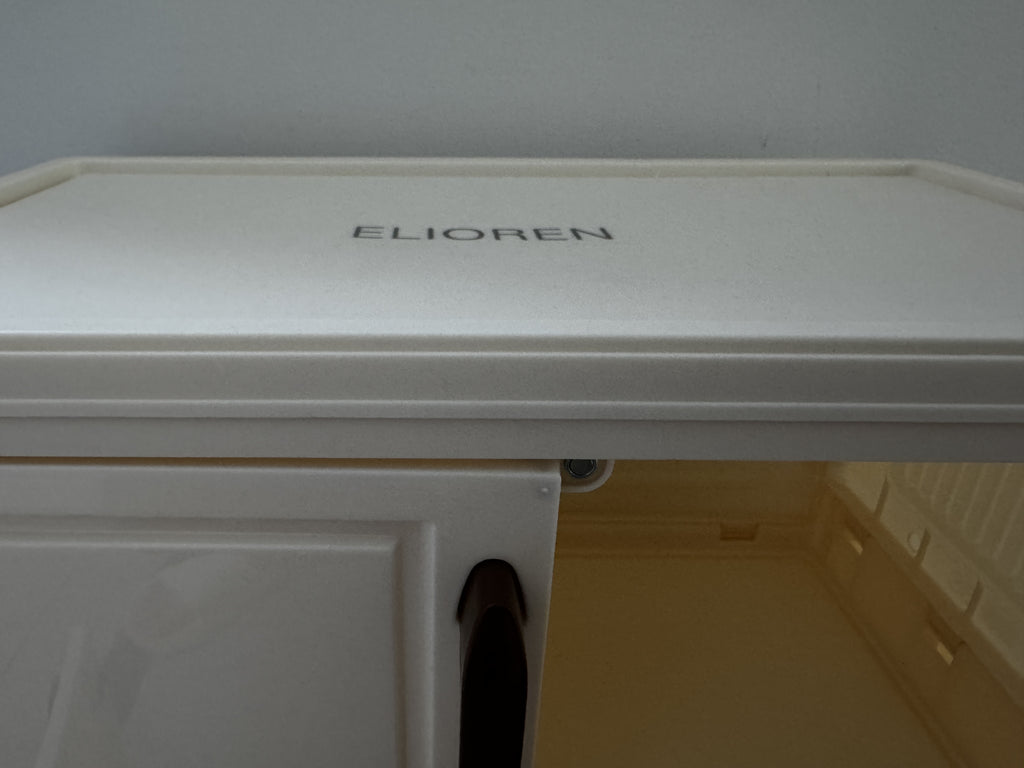 ELIOREN  cabinet 40cm wide&ivory white  3 layer storage cabinet Foldable storage cabinet