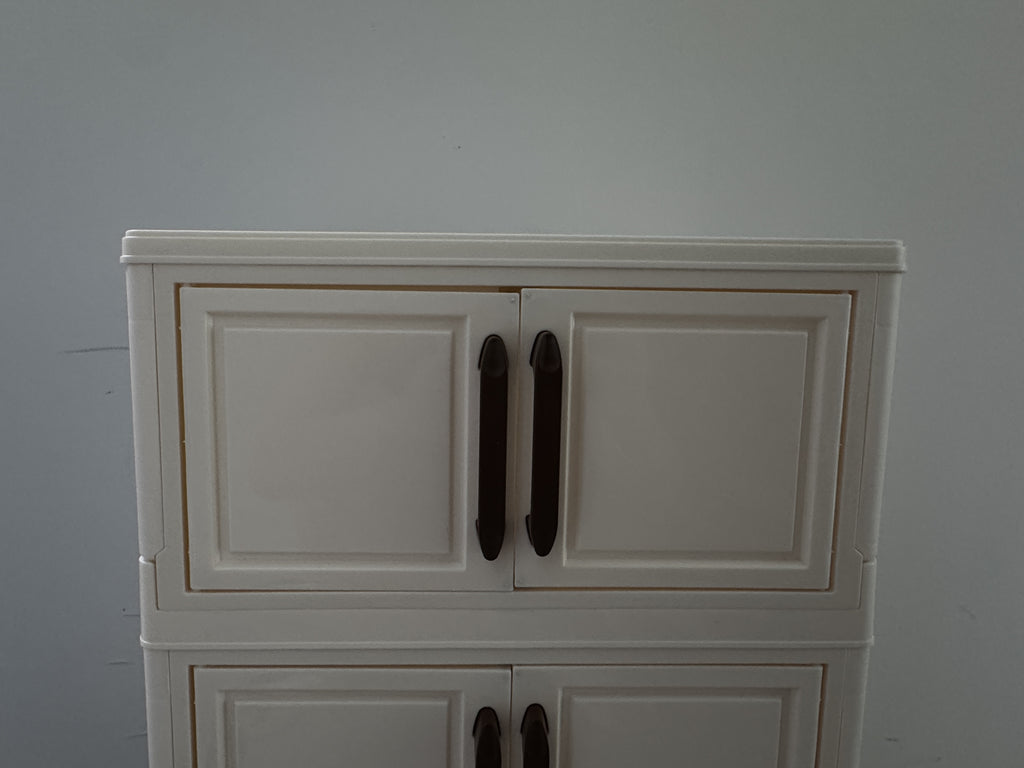 ELIOREN  cabinet 40cm wide&ivory white  3 layer storage cabinet Foldable storage cabinet