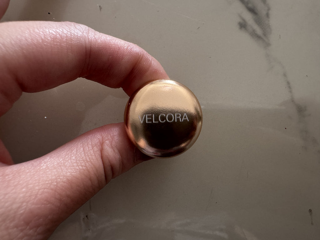 VELCORA   Metal knobs  Simple bedside drawer wardrobe cabinet universal  Round knob single hole  aluminum alloy material    FOR 5-piece set（GOLD）