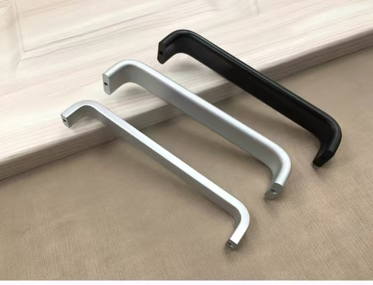 VELCORA   Metal pulls for Cabinet Simple bedside drawer wardrobe cabinet universal   aluminum alloy material  FOR 4-piece set(silvery)