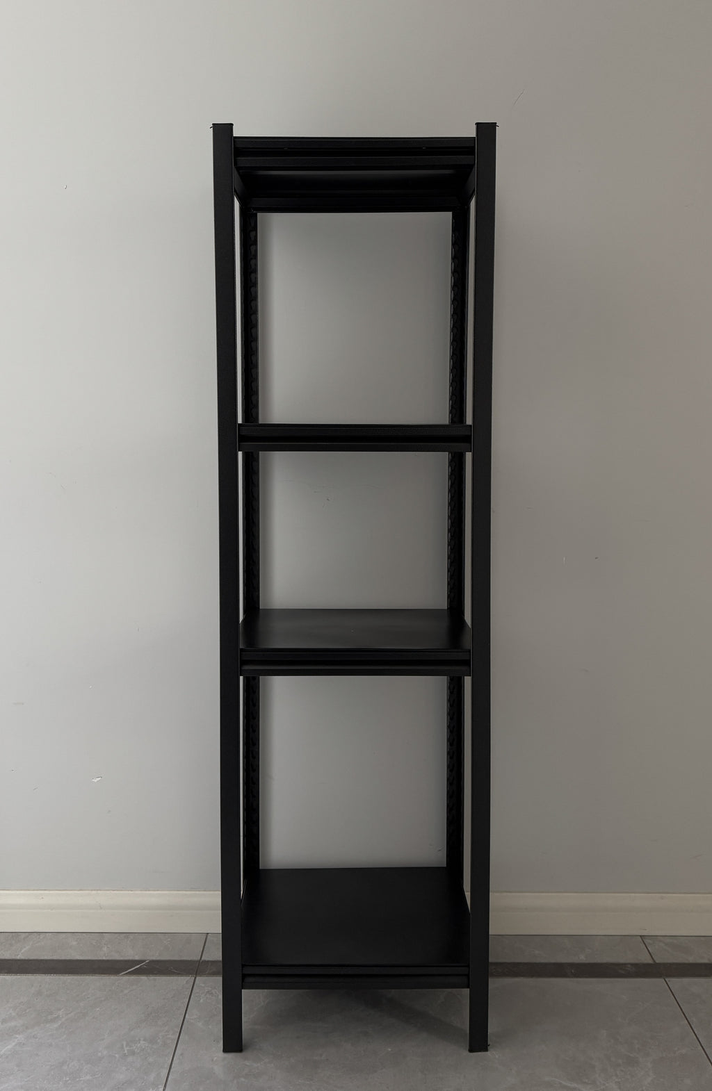 Kumeeria Shelves for storage（BLACK） Fourth floor (total height 138cm) adjustable height Portable installation Buckle shaped bracket Storage rack, cargo rack, storage rack  Multi functional and multi-purpose  Carbon steel material