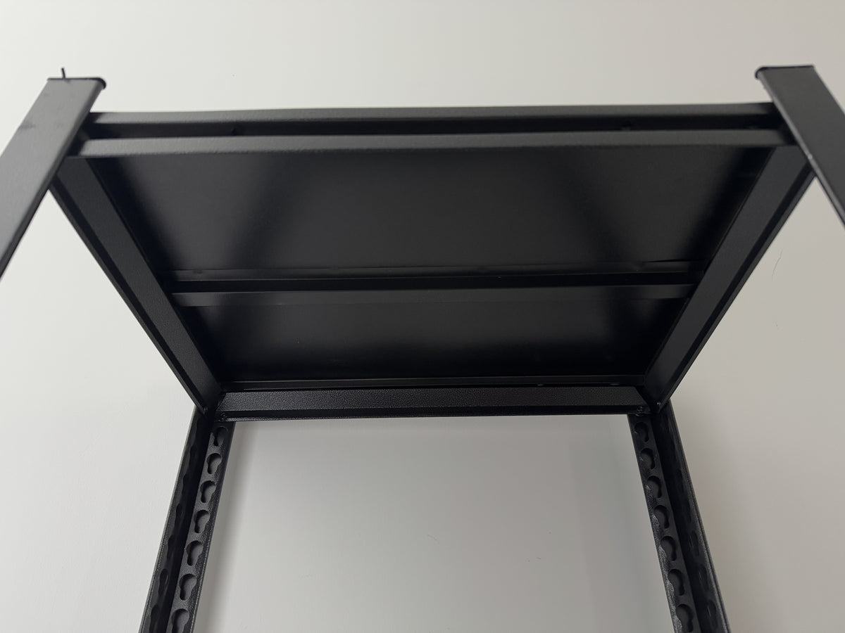 Kumeeria Shelves for storage（BLACK） Fourth floor (total height 138cm) adjustable height Portable installation Buckle shaped bracket Storage rack, cargo rack, storage rack  Multi functional and multi-purpose  Carbon steel material