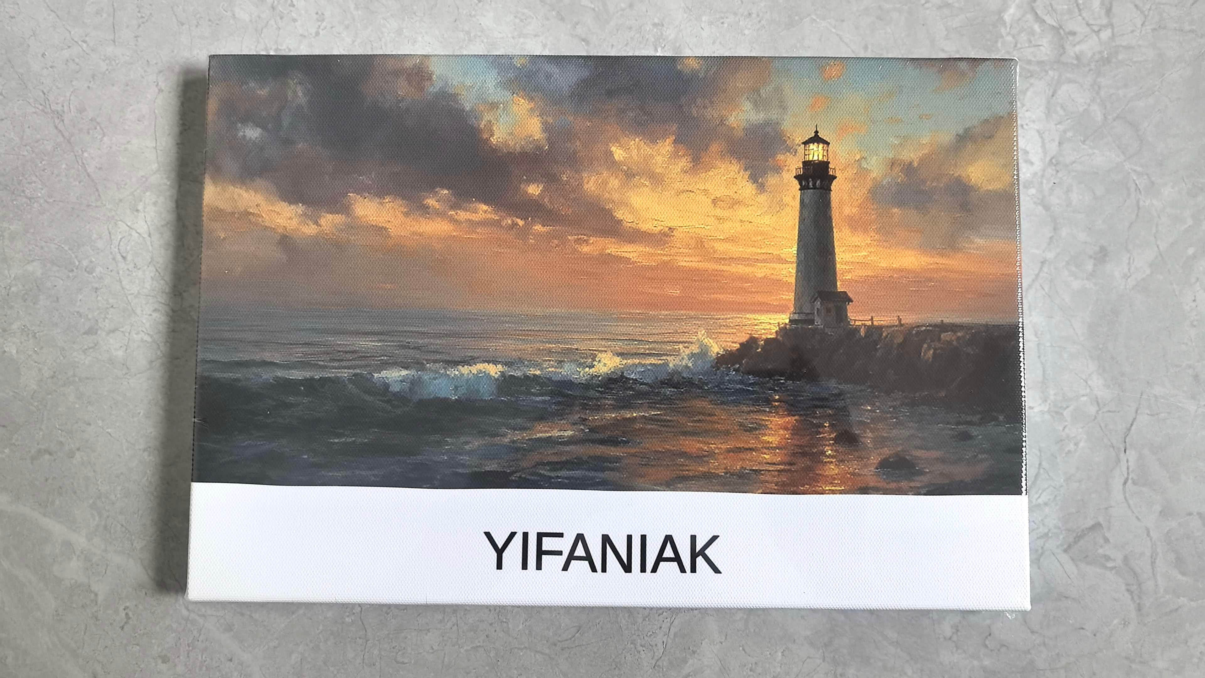 YIFANIAK Art prints on canvas，Wall Art  Sunset  Waves Nature Pictures Stretched Canvas Wooden Framed for living Room Bedroom and Office