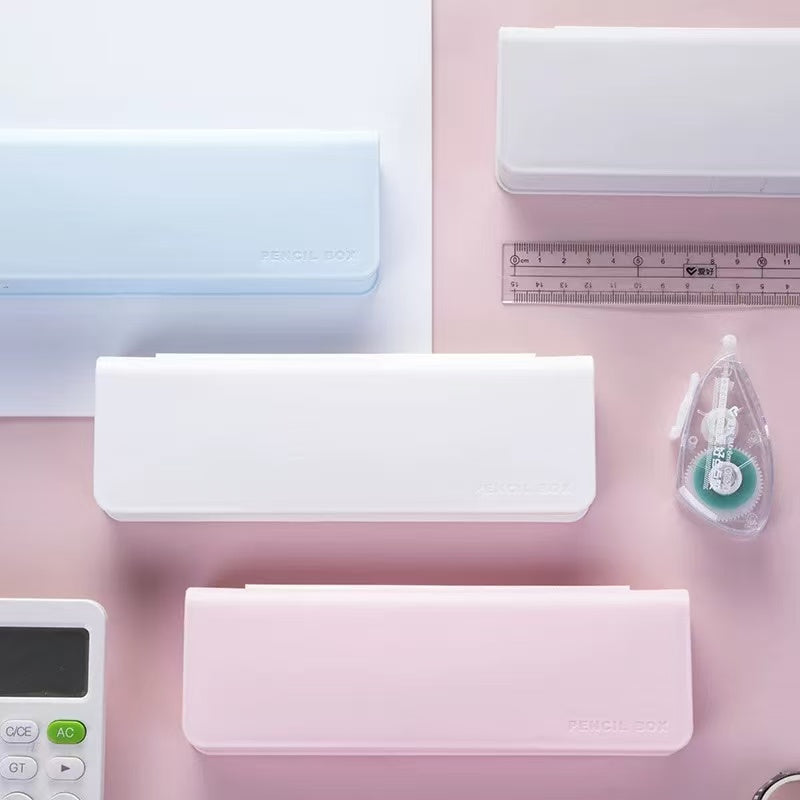 Eegxidbo Pencil case   Pen cases Macaron stationery box-Multi functional plastic pencil case. Waterproofing&Large capacity