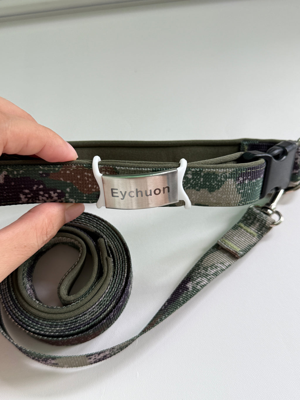 Eychuon Leashes for animals，Dog Collar and Leash Set, Puppy Collar and Lead Set Quick Release Buckle Adjustable Paw Print Puppy Collar Soft Nylon Pet Collar for Puppy Small Dogs