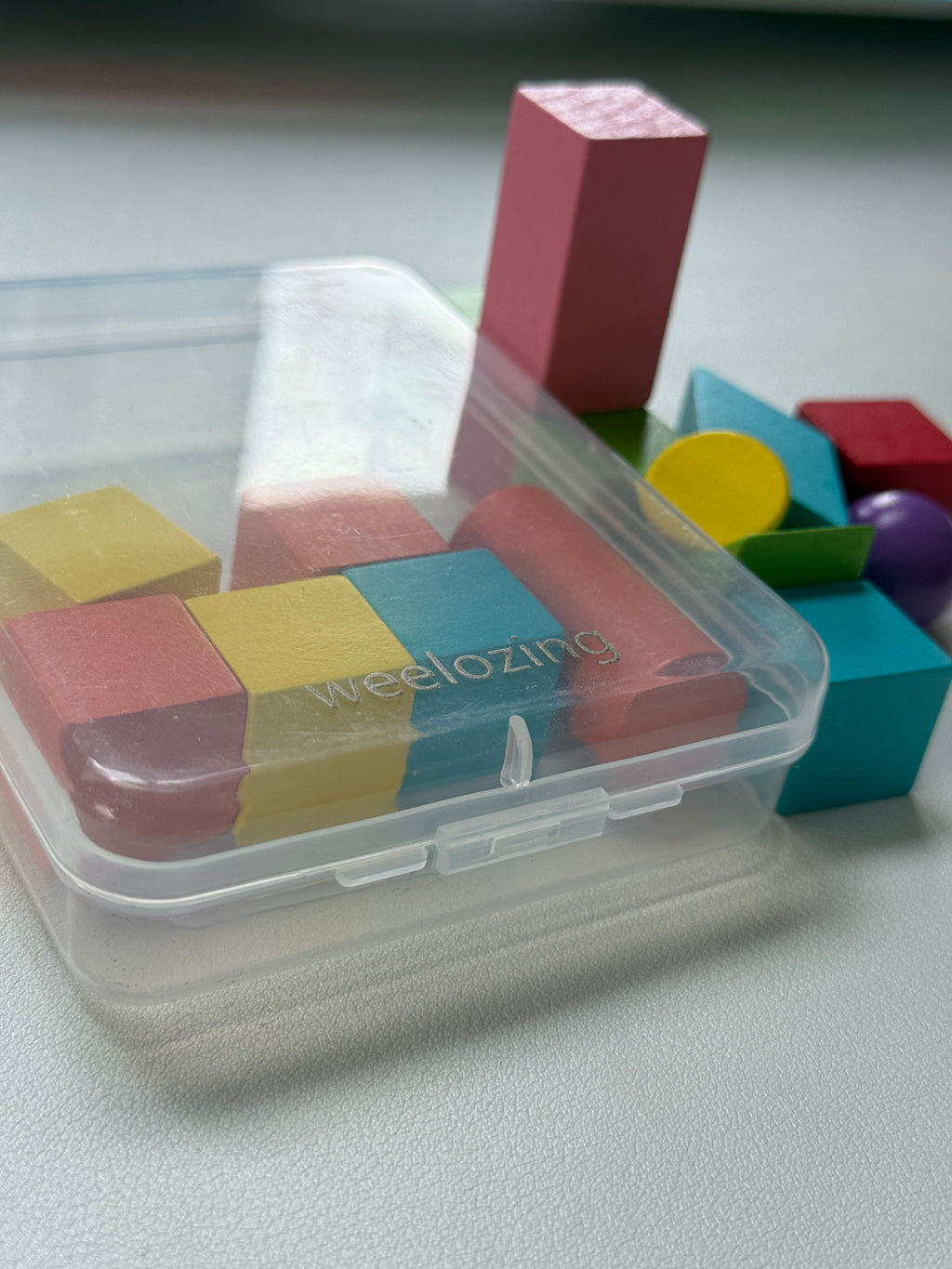 weelozing Toy building blocks，Wood Geometric Solid Mini 3D Shapes Wooden Block Bulk for Teaching Classroom Manipulatives Elementary Shape Block for Toddler Kid Geometry Math Kindergarten Preschool Learning (Geometry)