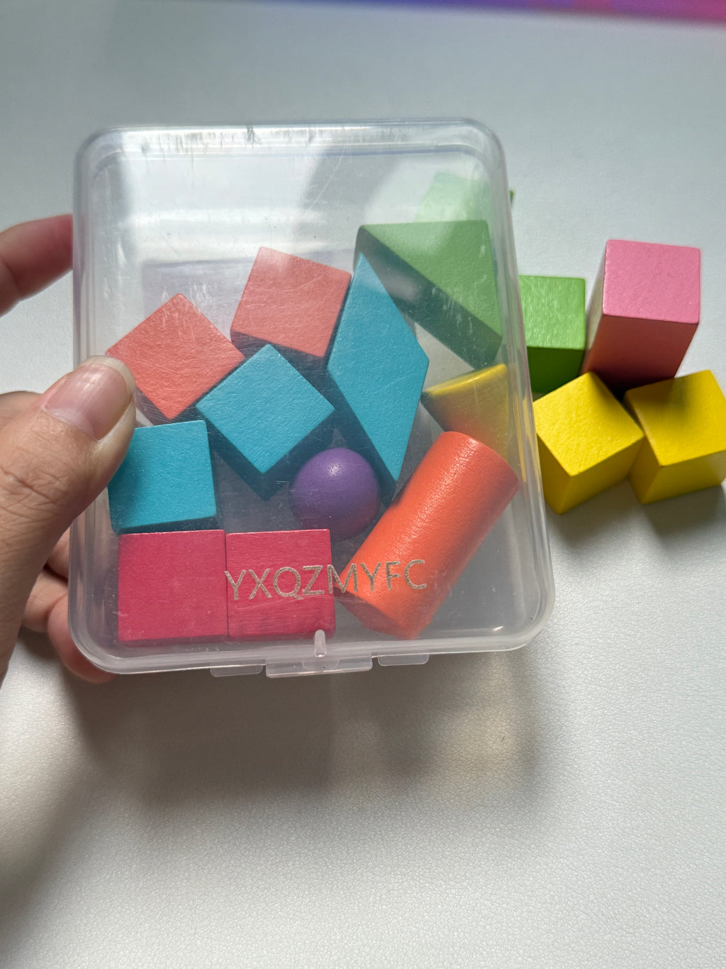 YXQZMYFC Toy building blocks，Large 3D Shapes for Teaching Math Manipulatives Geometric Solids Blocks Montessori Learning Blocks Solid for Preschool Elementary Home School Supplies