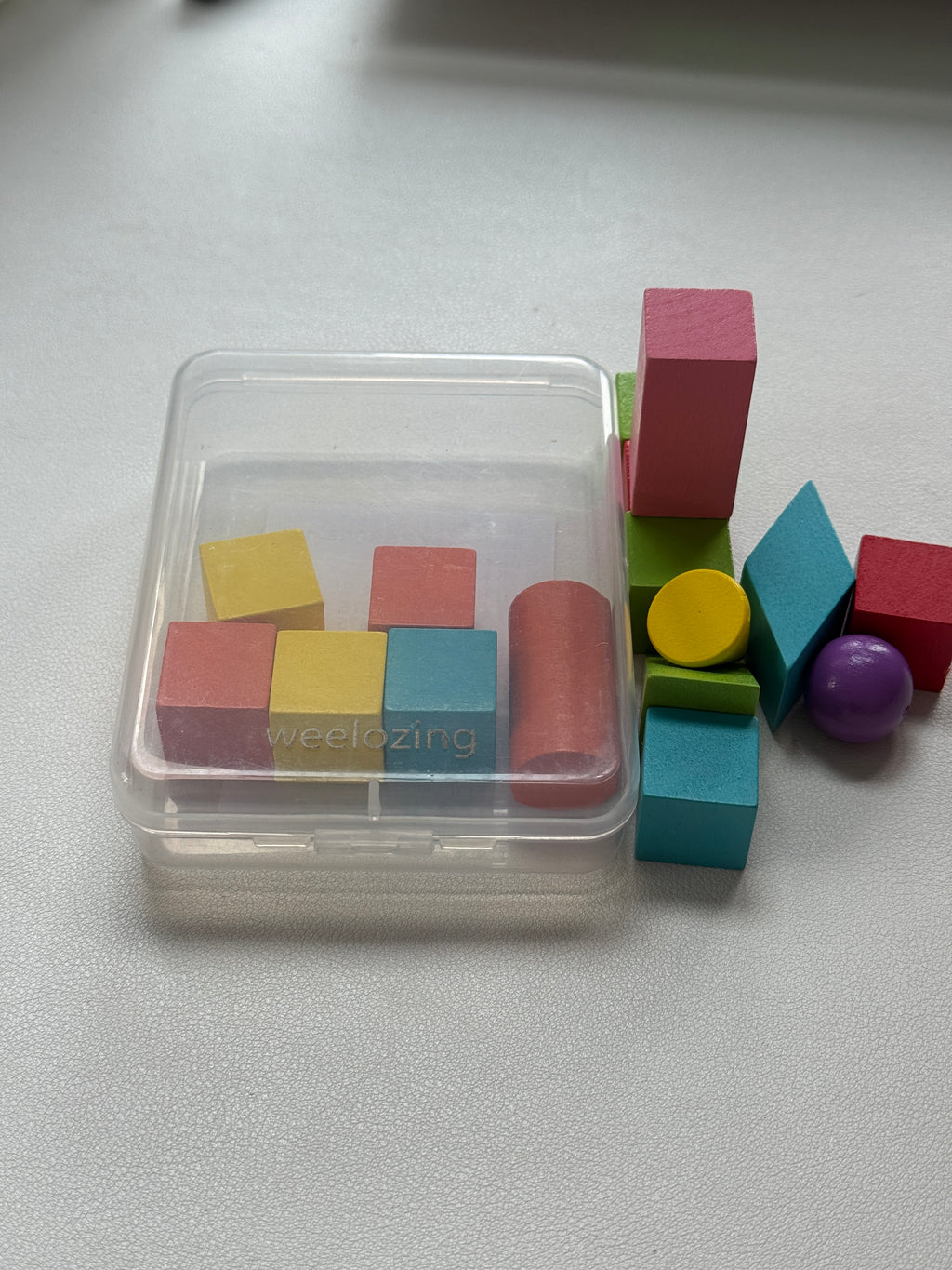 weelozing Toy building blocks，Wood Geometric Solid Mini 3D Shapes Wooden Block Bulk for Teaching Classroom Manipulatives Elementary Shape Block for Toddler Kid Geometry Math Kindergarten Preschool Learning (Geometry)