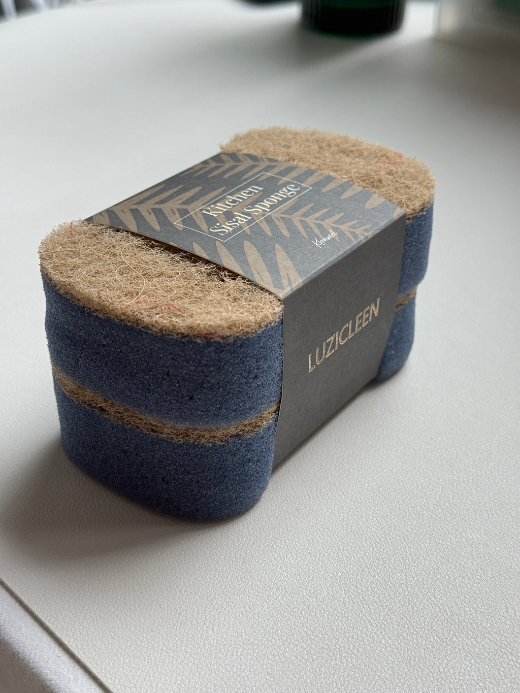 LUZICLEEN Kitchen sponges，Biodegradable Natural Kitchen Sponge - Compostable Cellulose and Coconut Walnut Scrubber Sponge - Eco Friendly Sustainable Sponges for Dishes