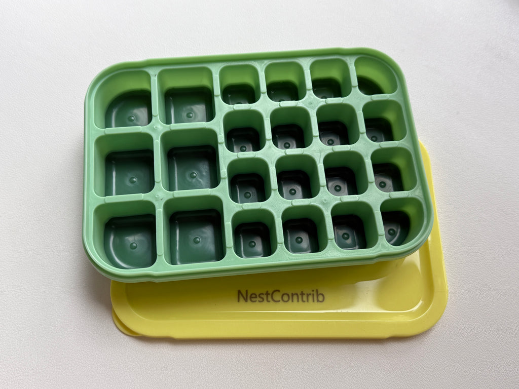 NestContrib  Ice cube trays，Flexible Silicone Ice Cube Molds with Removable Lid Reusable Freezer Ice Trays Stackable for Whiskey, Baby Food, BPA Free