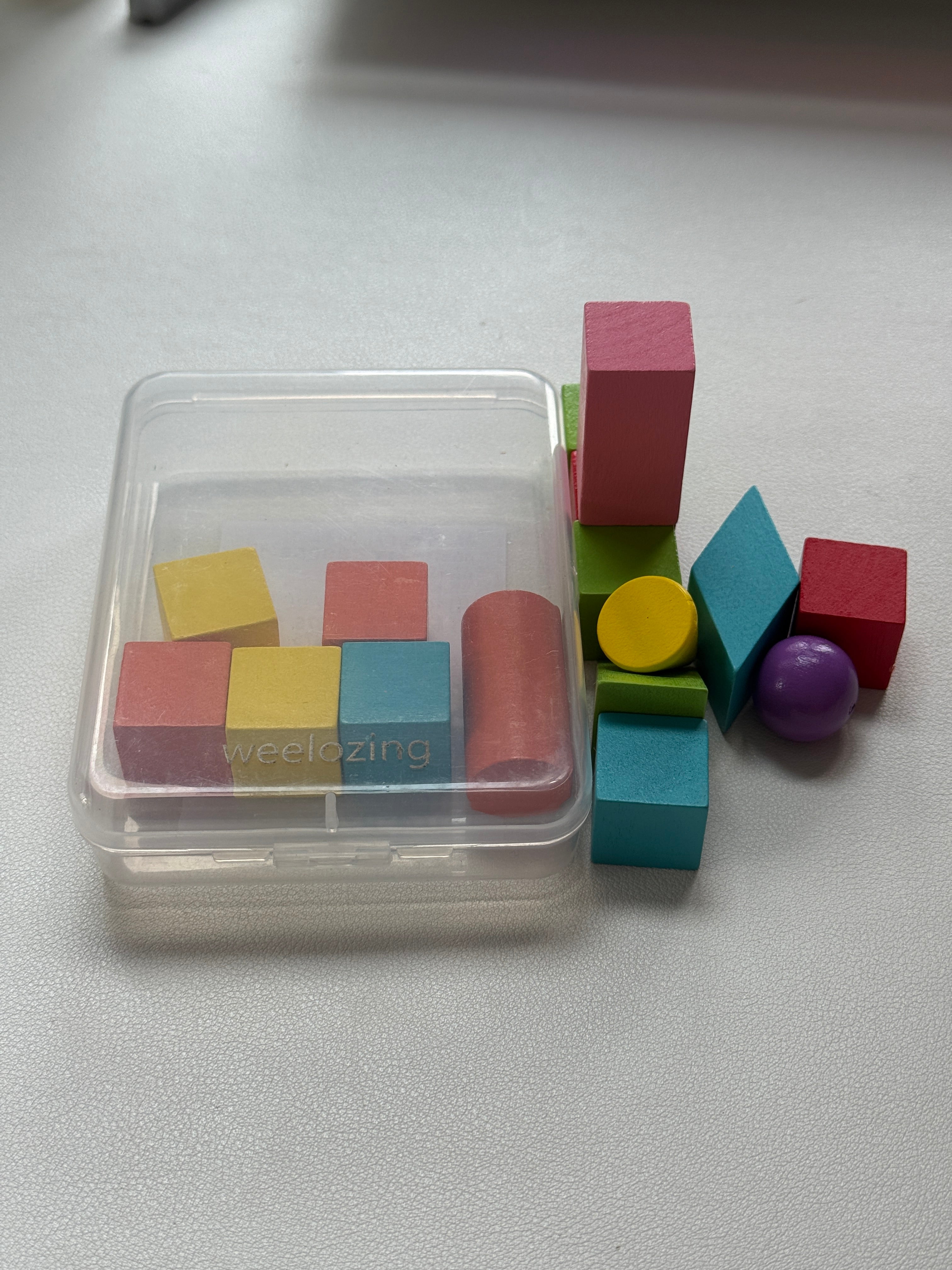 weelozing Toy building blocks，Wood Geometric Solid Mini 3D Shapes Wooden Block Bulk for Teaching Classroom Manipulatives Elementary Shape Block for Toddler Kid Geometry Math Kindergarten Preschool Learning (Geometry)