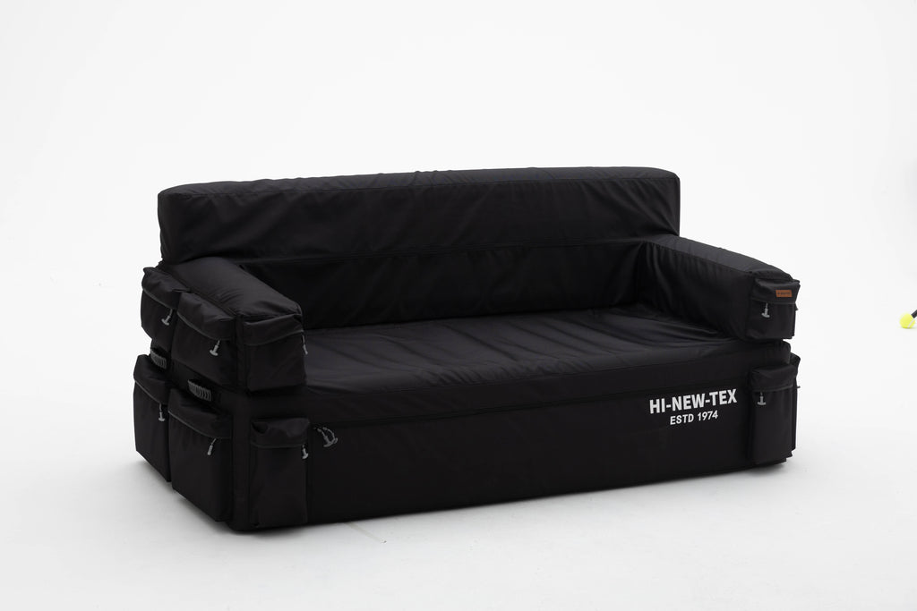 HI-NEW-TEX Inflatable furniture sofa black，Portable Blow Up Couch for Camping Outdoor Travel Home Guests Backyard Patio