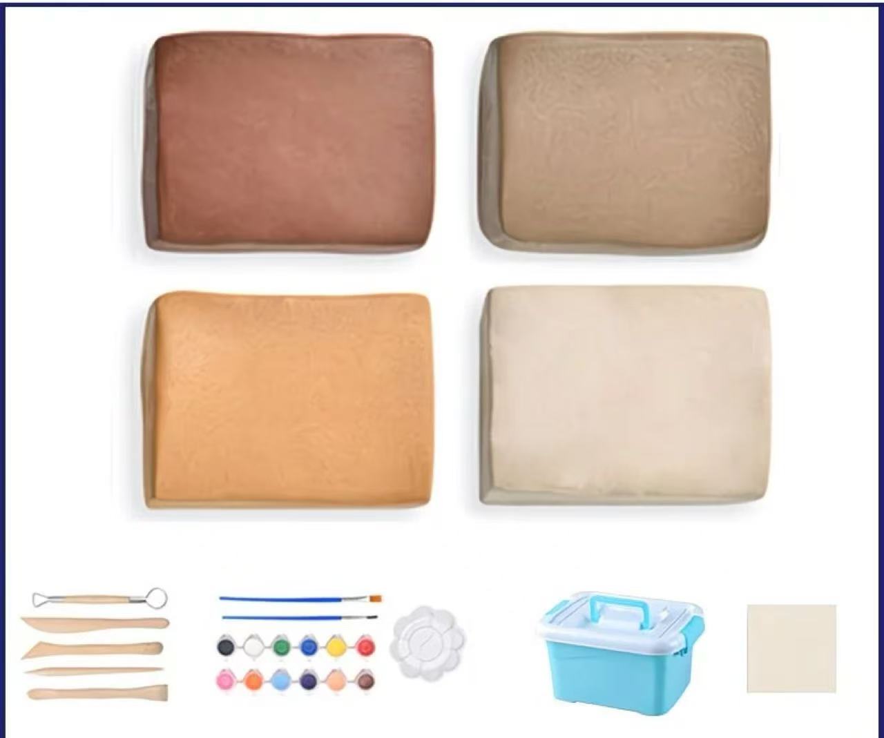 Iabtyresh   Pottery clay  No firing required  four colors with multiple tools