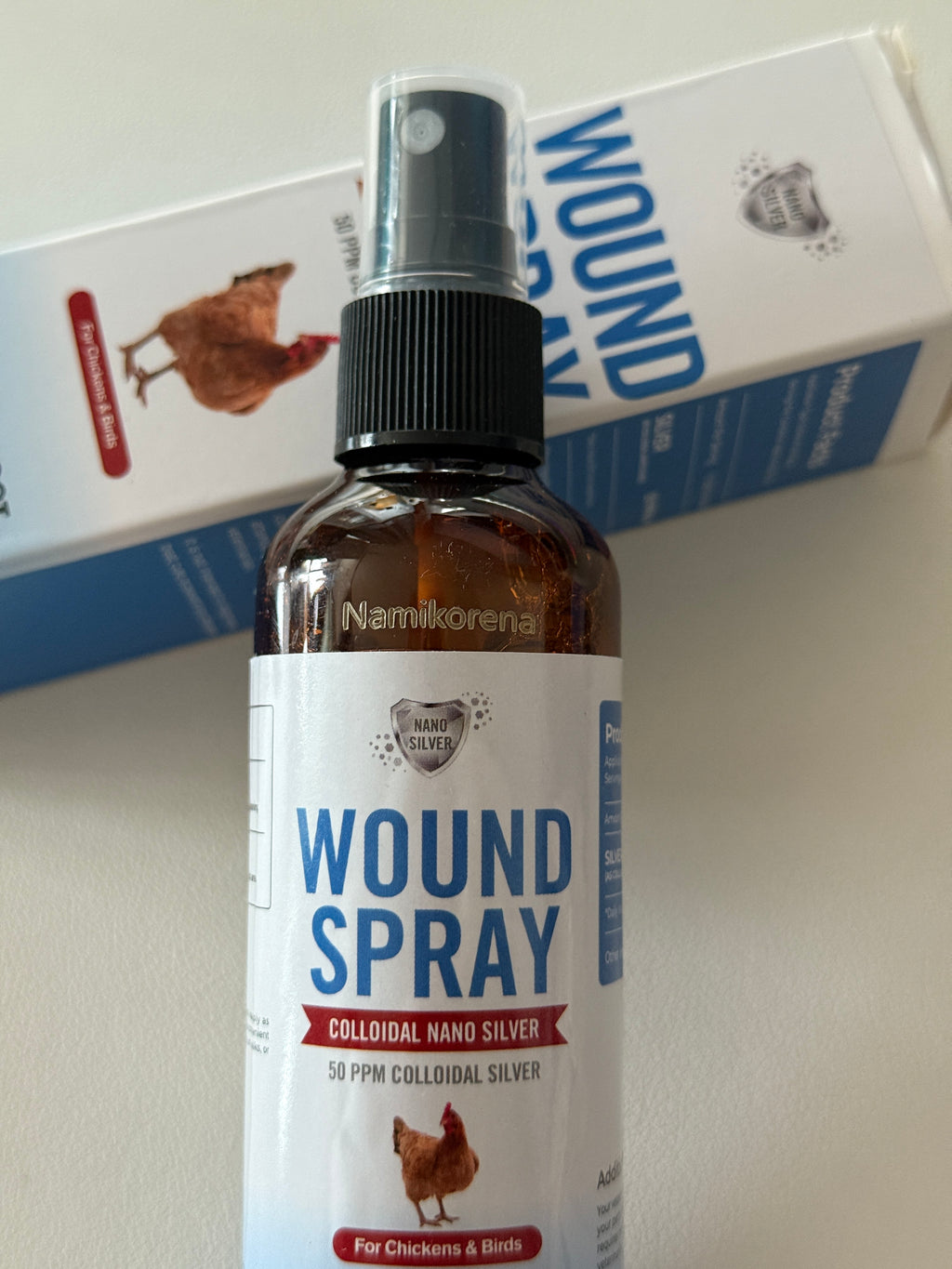 Namikorena Anti-inflammatory salves，Wound Spray for Chicken from Birds & Chicken Antibiotics Alternative to Help with Pecking Sores, Bumblefoot, Cuts – Poultry Spray with Silver – GMOs Free