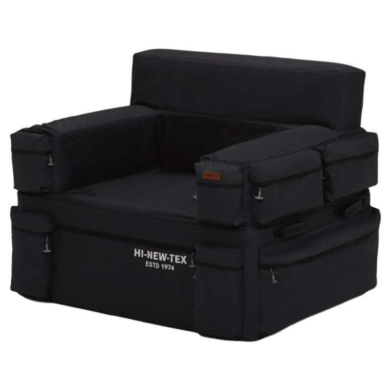 HI-NEW-TEX Inflatable furniture sofa black，Portable Blow Up Couch for Camping Outdoor Travel Home Guests Backyard Patio